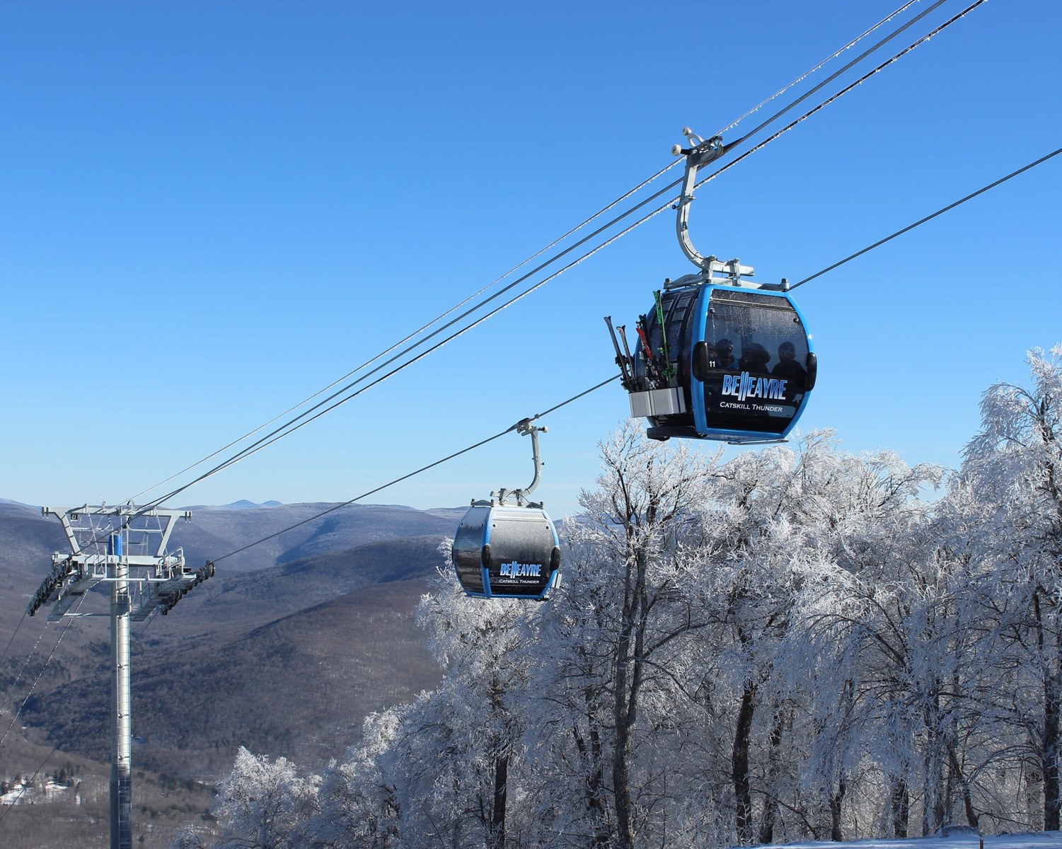 Gondola at Belleayre Mountain in winter